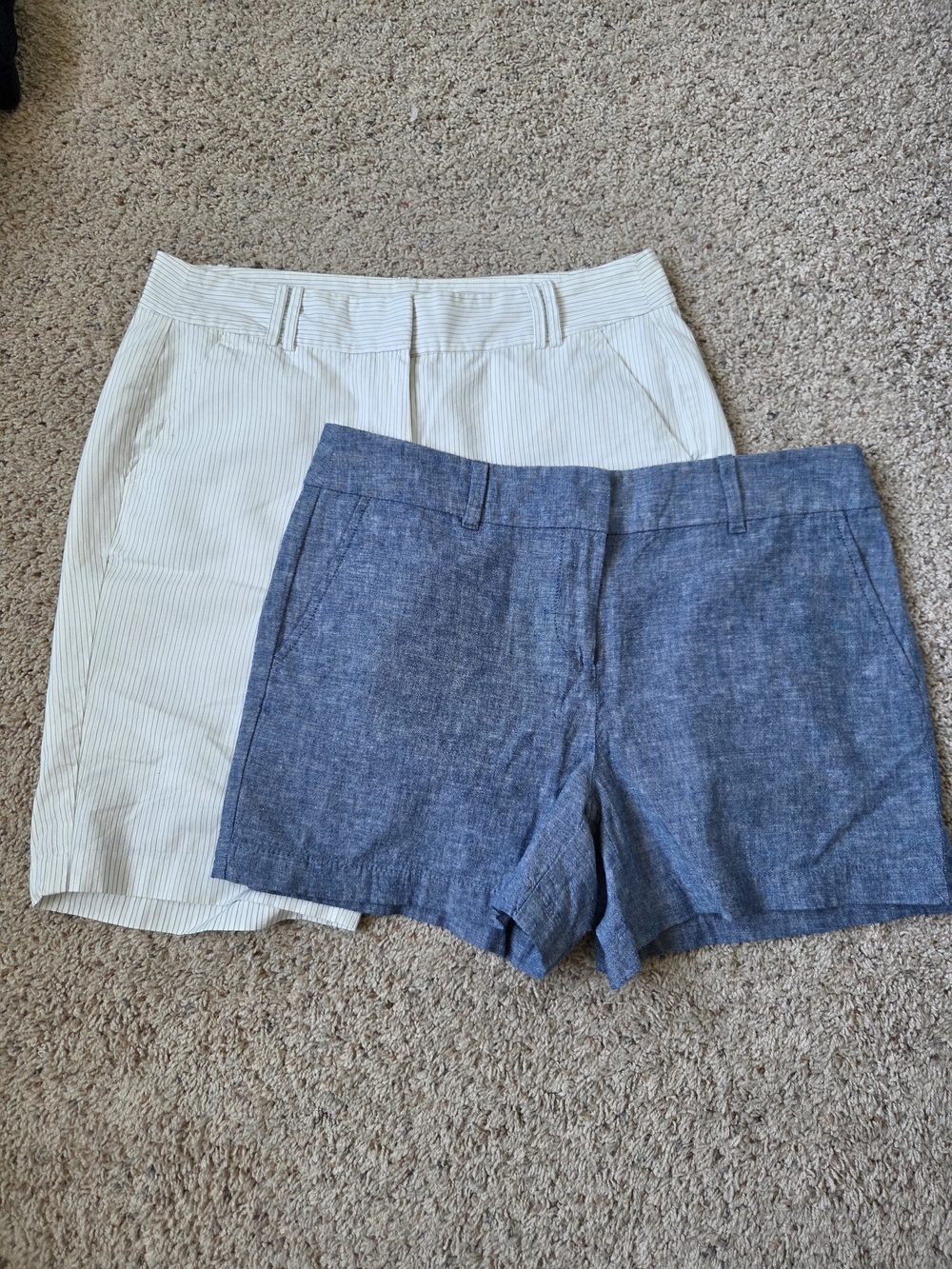 Loft Women's Blue and White Shorts Bundle